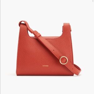 Cuyana mini double loop bag red